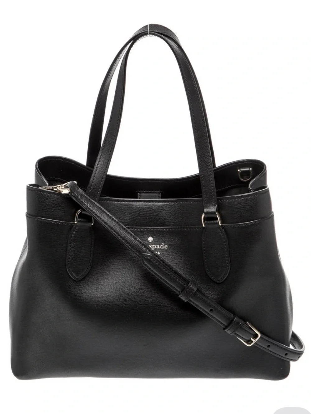 kate spade Black Leather Shoulder bag with Adjustable Strap